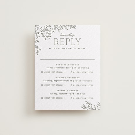 Letterpress Multi-Event RSVP Cards