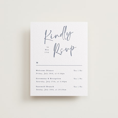 Letterpress Multi-Event RSVP Cards