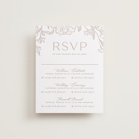 Letterpress Multi-Event RSVP Cards
