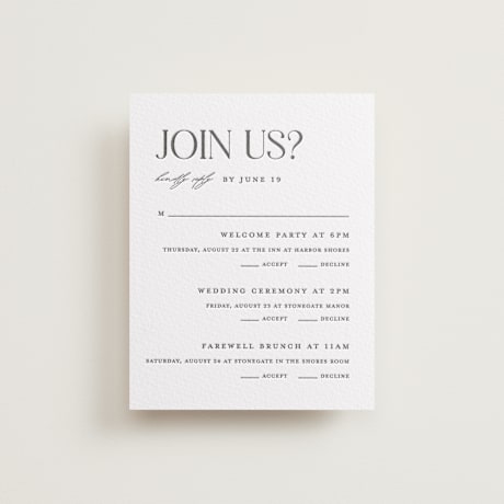 Multi-Event RSVP Cards