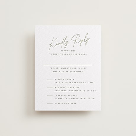 Multi-Event RSVP Cards