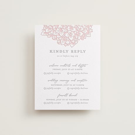 Letterpress Multi-Event RSVP Cards