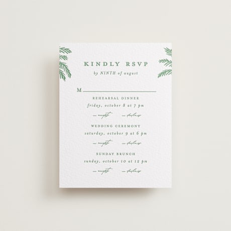 Letterpress Multi-Event RSVP Cards