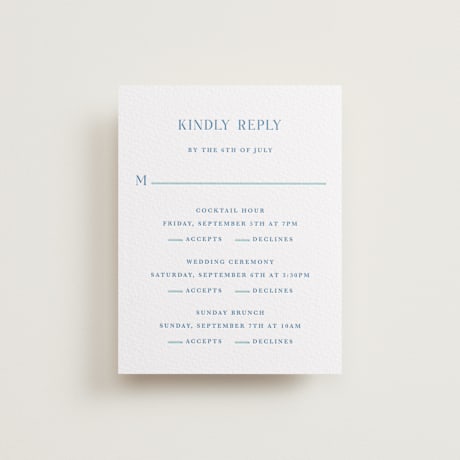 Letterpress Multi-Event RSVP Cards