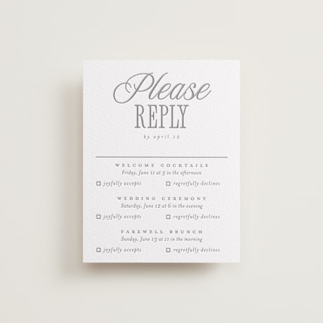 Letterpress Multi-Event RSVP Cards