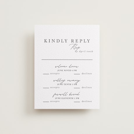 Letterpress Multi-Event RSVP Cards