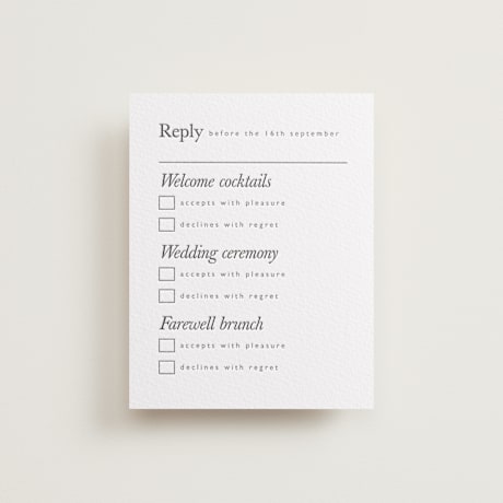 Letterpress Multi-Event RSVP Cards