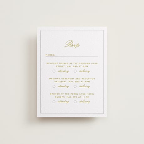 Letterpress Multi-Event RSVP Cards
