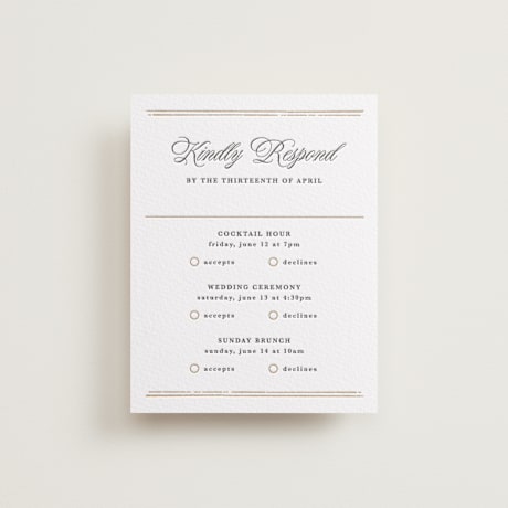 Letterpress Multi-Event RSVP Cards