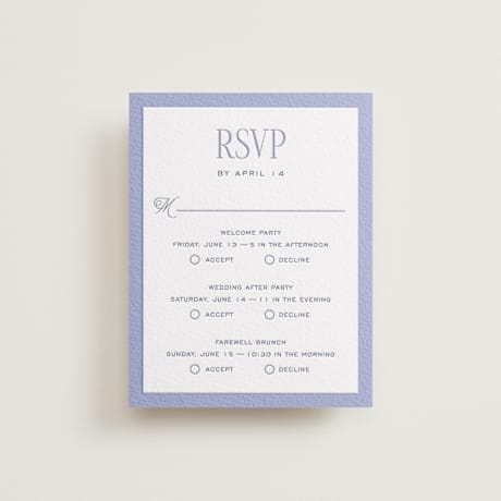 Letterpress Multi-Event RSVP Cards