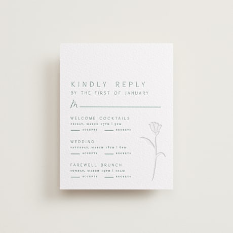 Letterpress Multi-Event RSVP Cards