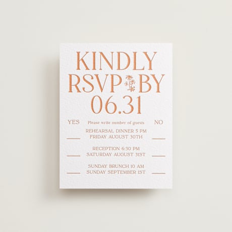 Letterpress Multi-Event RSVP Cards