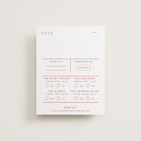Letterpress Multi-Event RSVP Cards