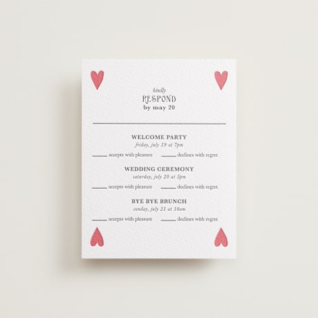Letterpress Multi-Event RSVP Cards