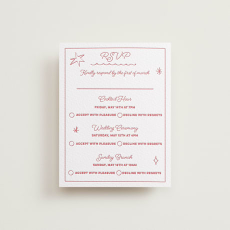 Letterpress Multi-Event RSVP Cards