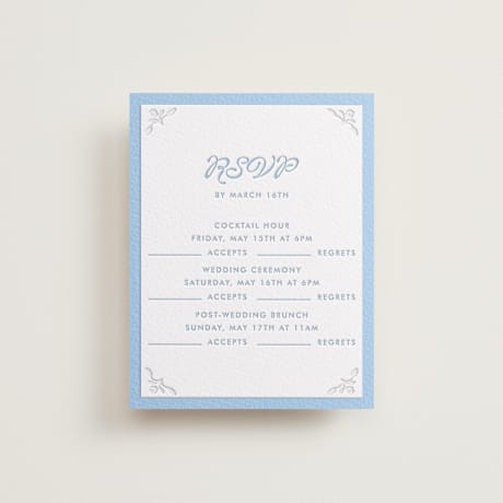 Letterpress Multi-Event RSVP Cards