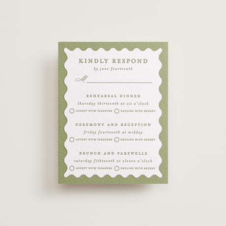 Letterpress Multi-Event RSVP Cards
