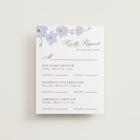 Letterpress Multi-Event RSVP Cards