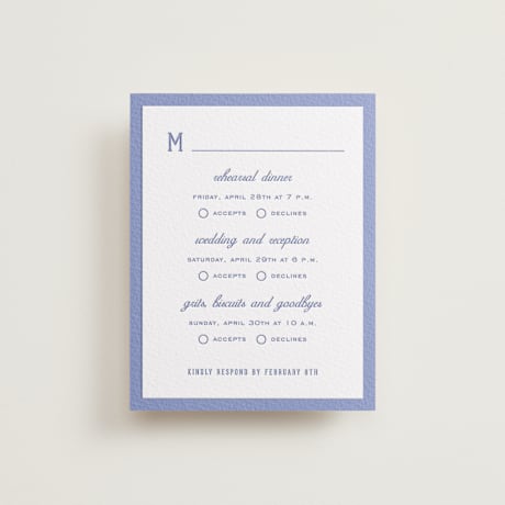 Letterpress Multi-Event RSVP Cards