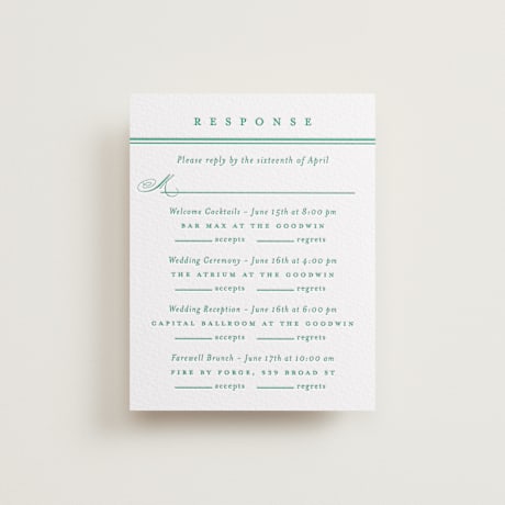 Letterpress Multi-Event RSVP Cards