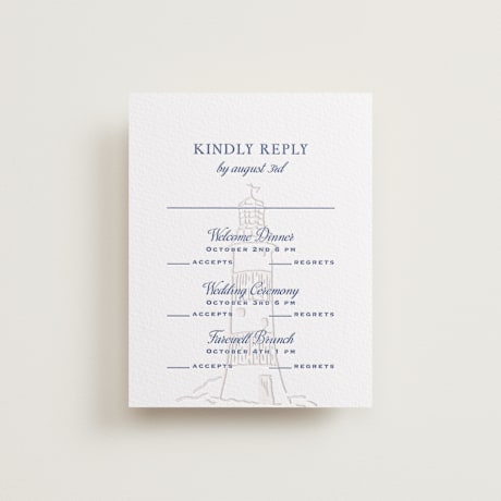Letterpress Multi-Event RSVP Cards