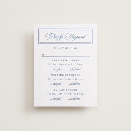 Letterpress Multi-Event RSVP Cards