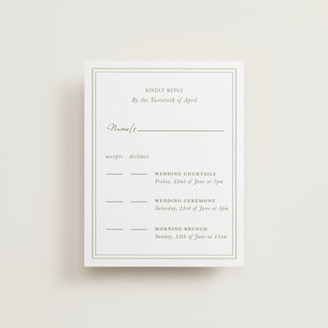 Multi-Event RSVP Cards
