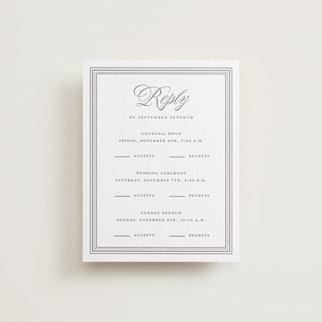 Letterpress Multi-Event RSVP Cards