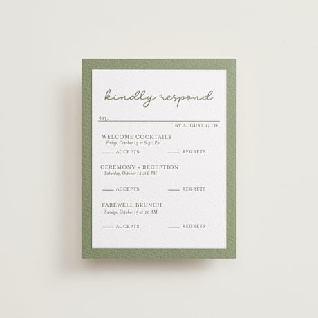 Letterpress Multi-Event RSVP Cards