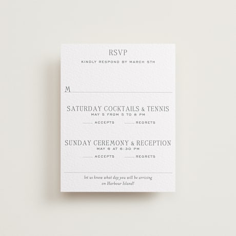Letterpress Multi-Event RSVP Cards