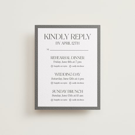 Letterpress Multi-Event RSVP Cards