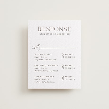 Letterpress Multi-Event RSVP Cards