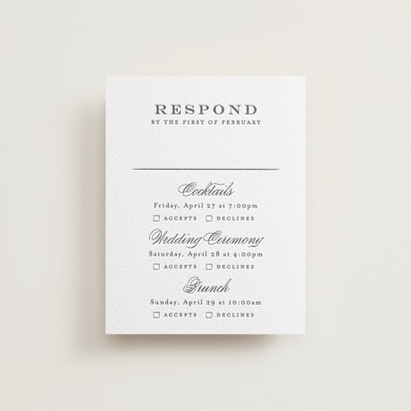 Letterpress Multi-Event RSVP Cards