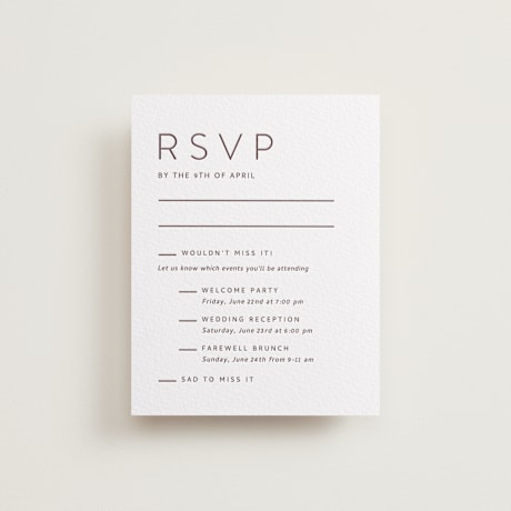 Letterpress Multi-Event RSVP Cards