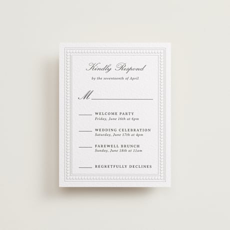 Letterpress Multi-Event RSVP Cards