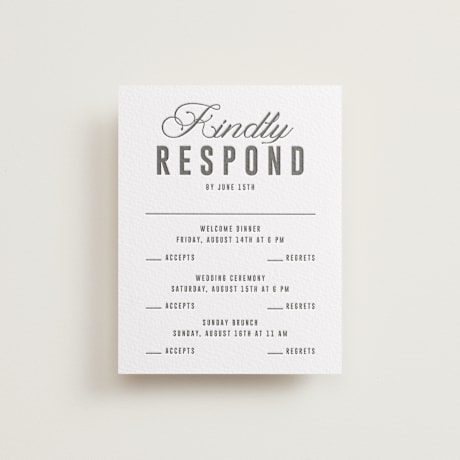 Letterpress Multi-Event RSVP Cards
