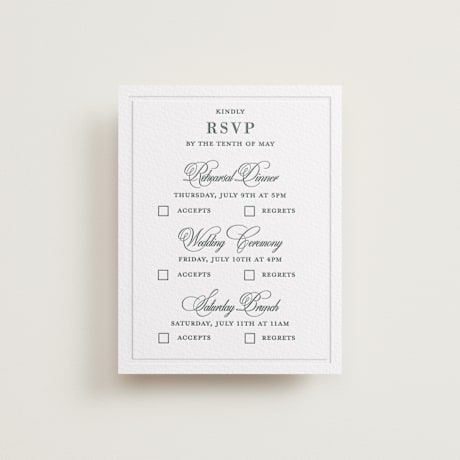 Letterpress Multi-Event RSVP Cards