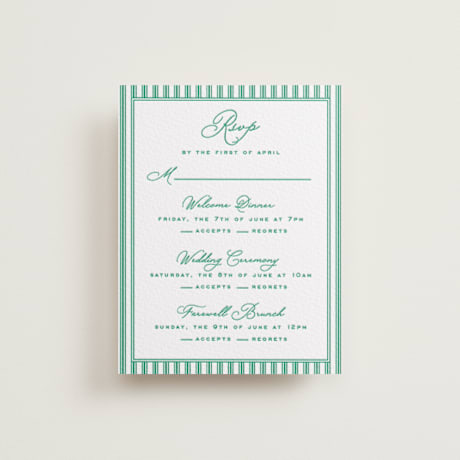 Letterpress Multi-Event RSVP Cards