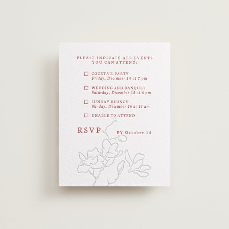 Letterpress Multi-Event RSVP Cards