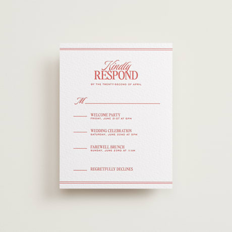 Letterpress Multi-Event RSVP Cards