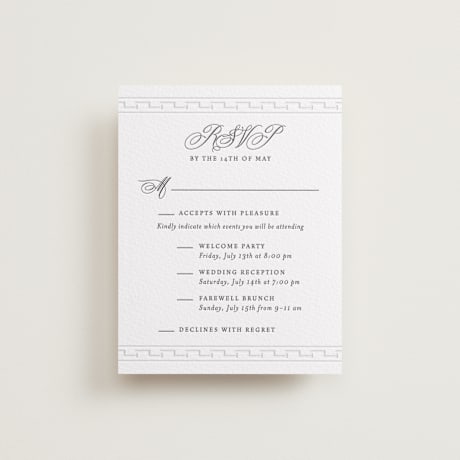 Letterpress Multi-Event RSVP Cards