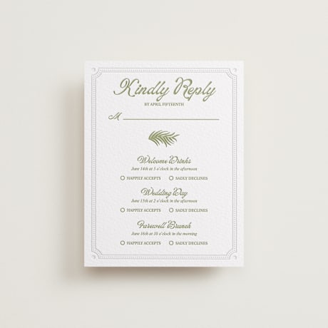 Letterpress Multi-Event RSVP Cards