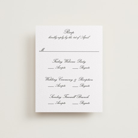 Letterpress Multi-Event RSVP Cards