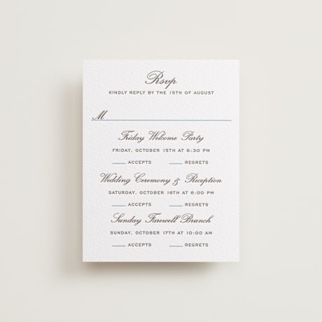 Letterpress Multi-Event RSVP Cards