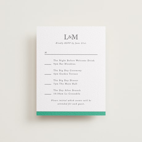 Letterpress Multi-Event RSVP Cards