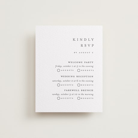 Letterpress Multi-Event RSVP Cards
