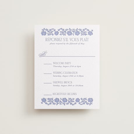 Letterpress Multi-Event RSVP Cards