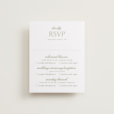 Letterpress Multi-Event RSVP Cards