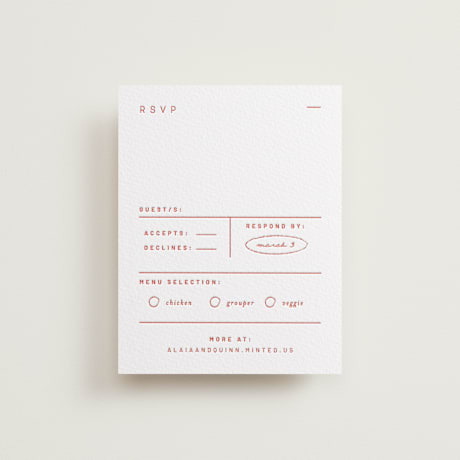 Letterpress RSVP Cards