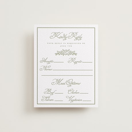 Letterpress RSVP Cards